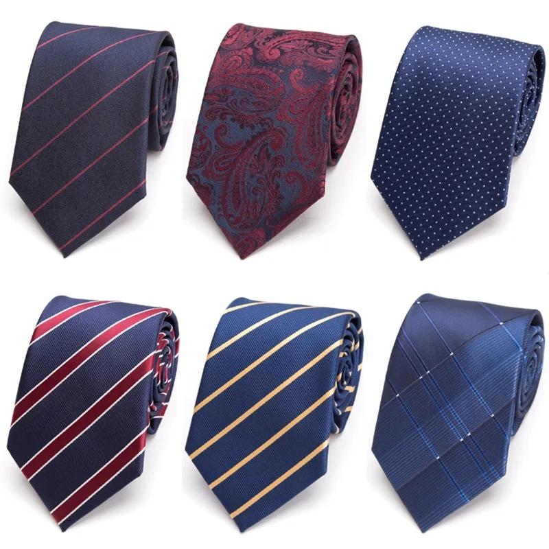 Mens Ties 8cm Paisley Stripes Jacquard Tie for Men Classics Business Quality Fashion Necktie Luxury Gift Wedding Acc